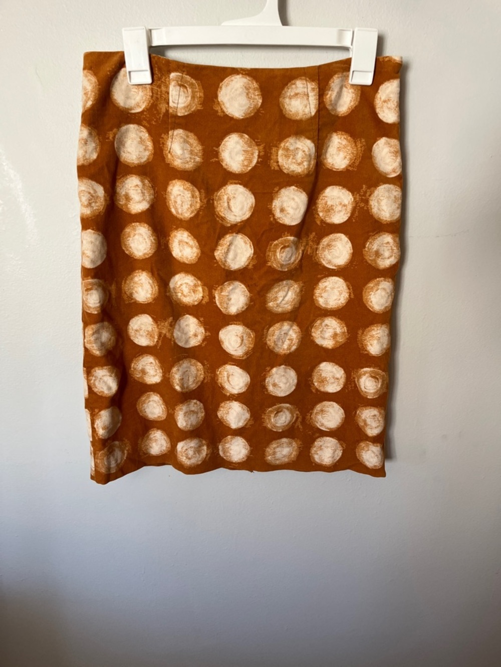 Maeve Terracotta and Cream Circle Pencil Skirt size 4